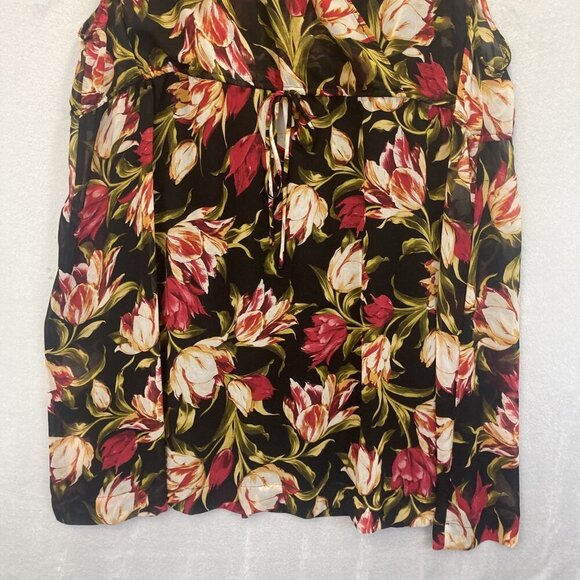 NWT Marybelle Sadie Dress Womens 4X Floral Sleeveless Chiffon Dark Romantic Knee - Picture 6 of 16